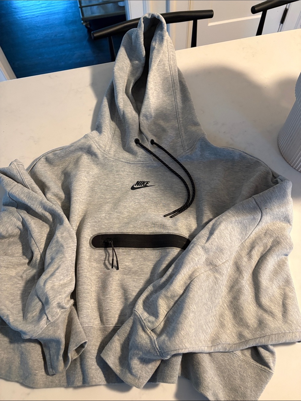 Nike Sportswear Tech cropped oversized hoodie S
